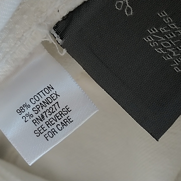 Dana Buchman Comfort Fit White Crop Pant 24 W - Picture 6 of 10